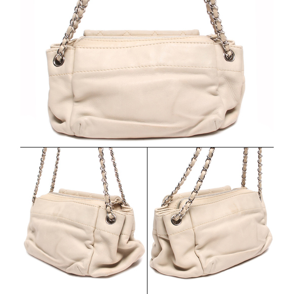 Chanel Bag Beige Shoulder Hardware Silver - Picture 1 of 8